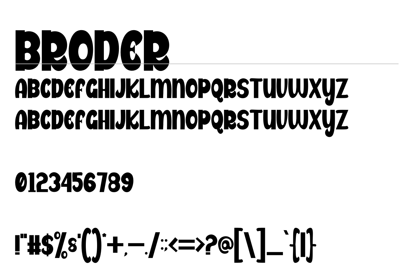 Broder Font preview