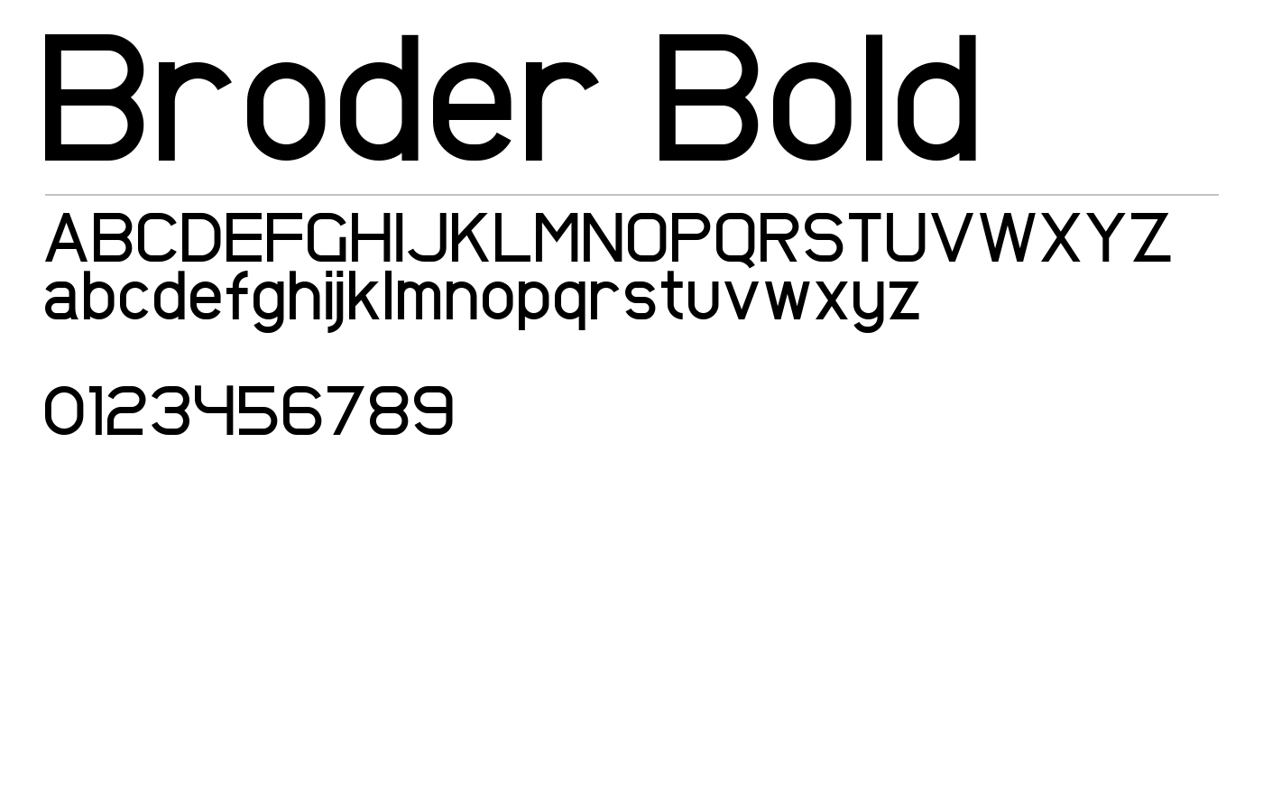 Broder Bold Font preview