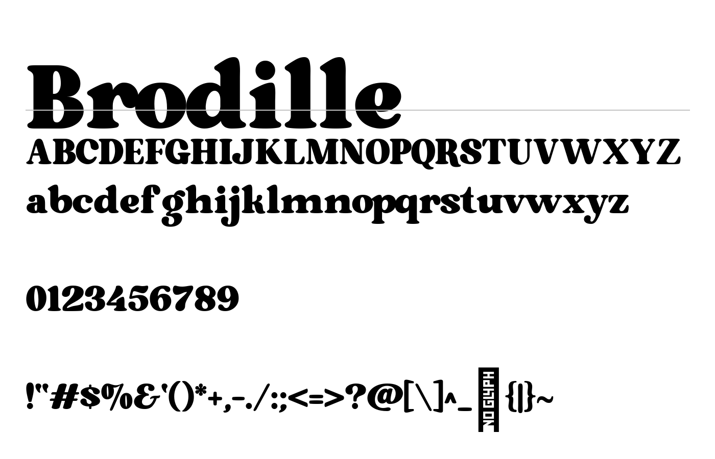 Brodille Font preview