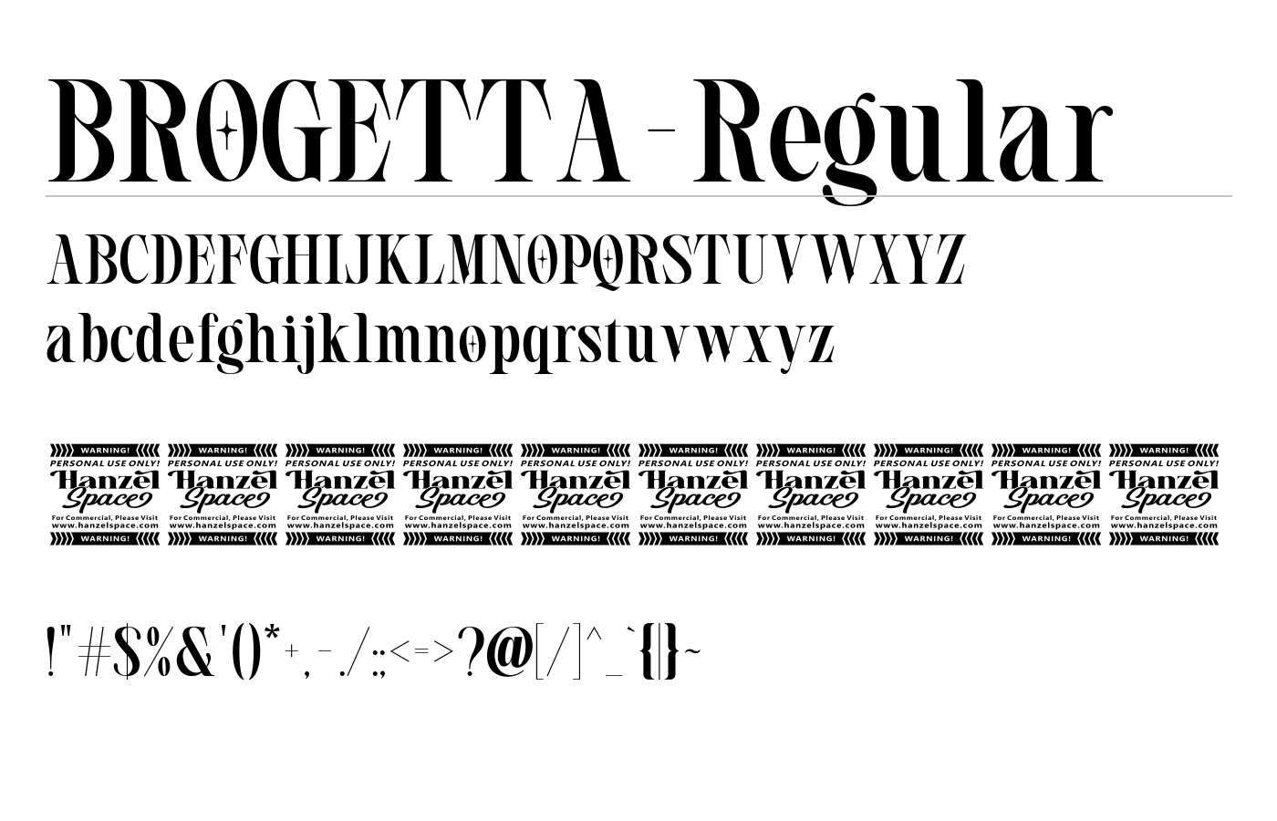 Brogetta Font preview