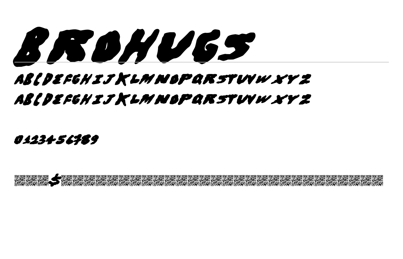 BroHugs Font preview