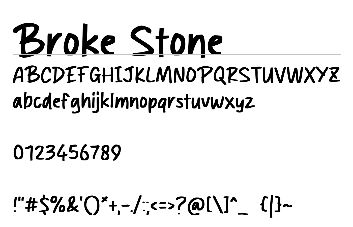 Broke Stone Font preview