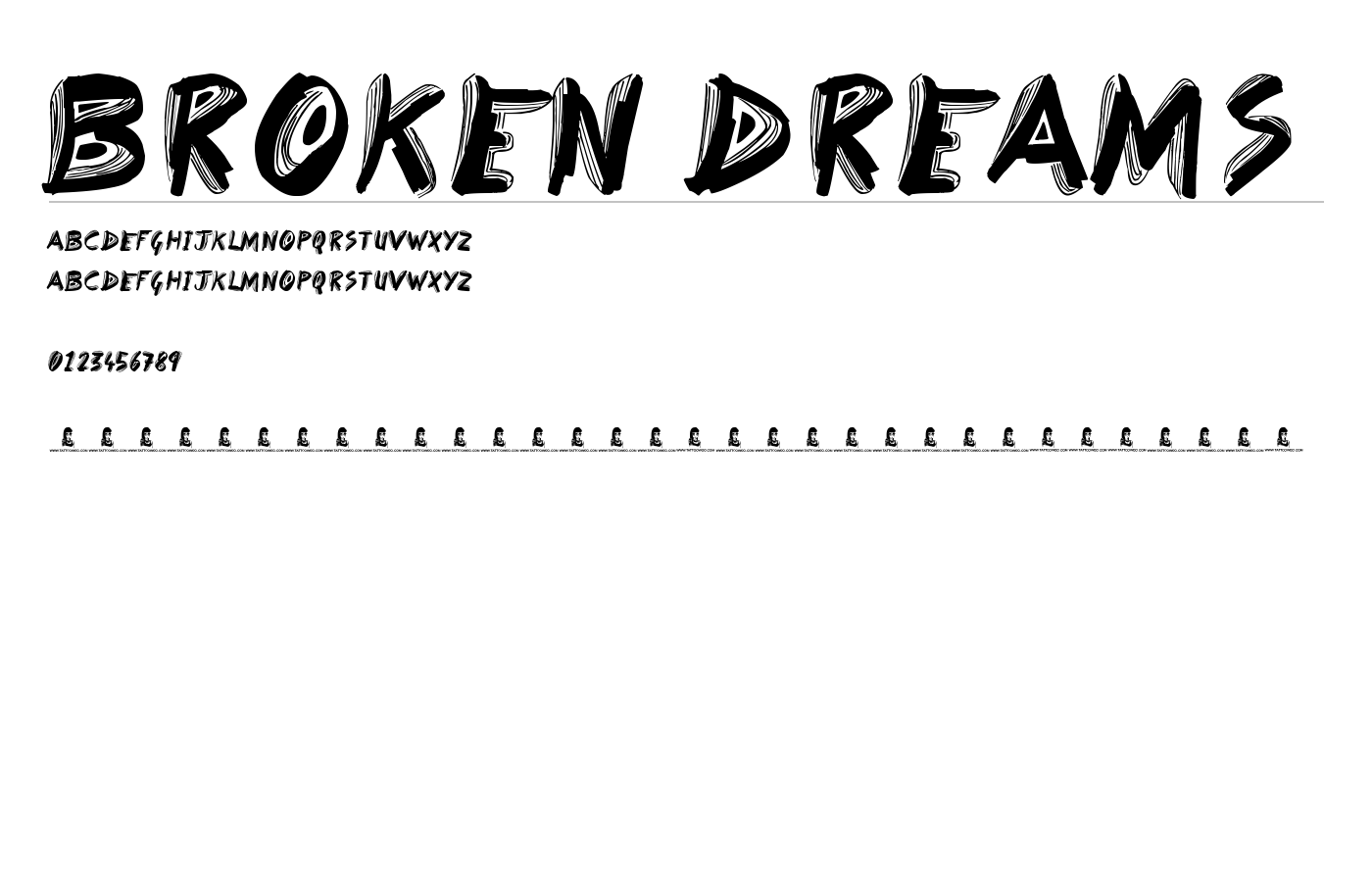 Broken Dreams Font preview