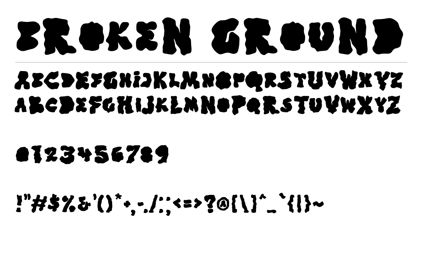 Broken Ground Font preview