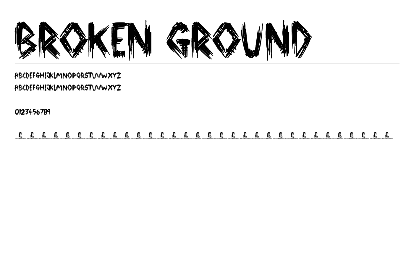 Broken Ground Font preview