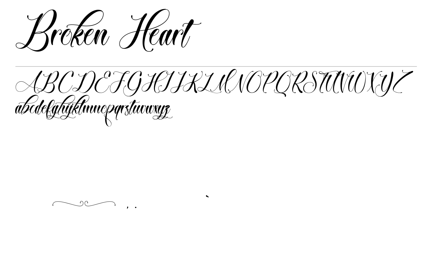 Broken Heart Font preview