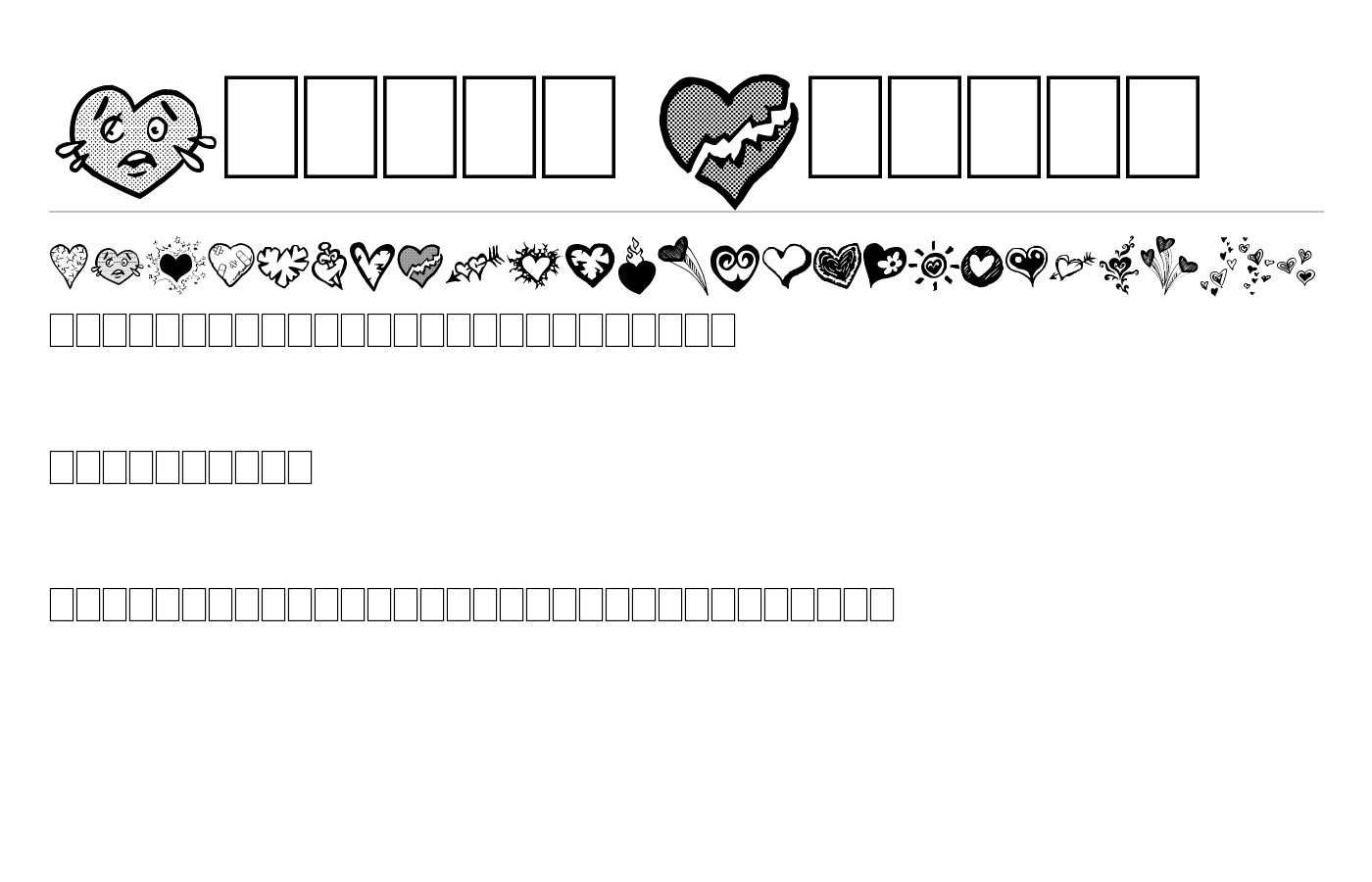 Broken Hearts Font preview