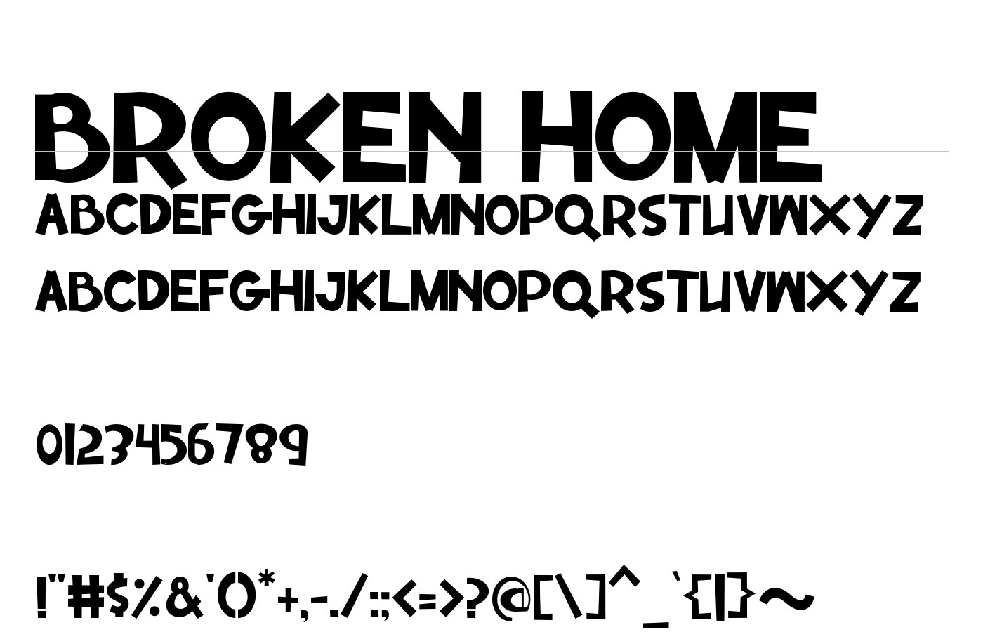Broken Home Font preview
