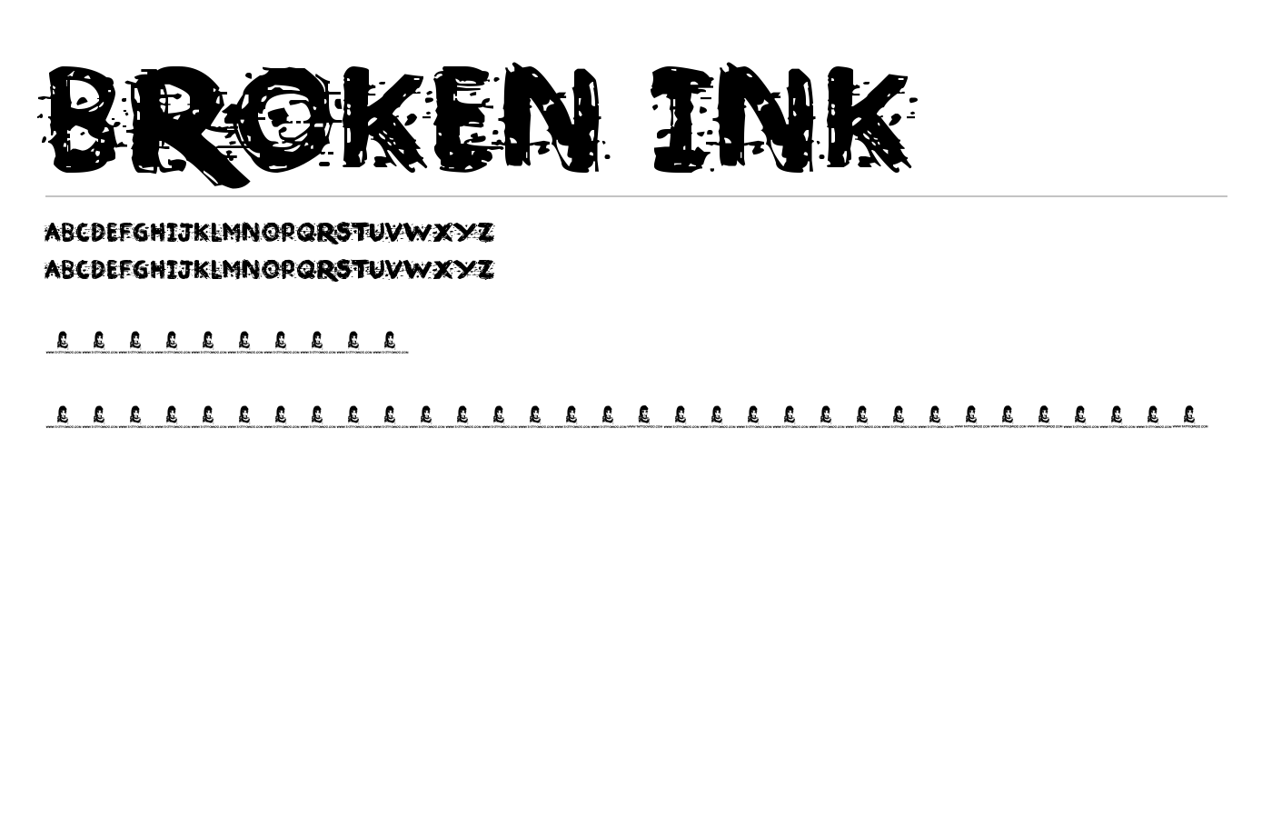 Broken Ink Font preview