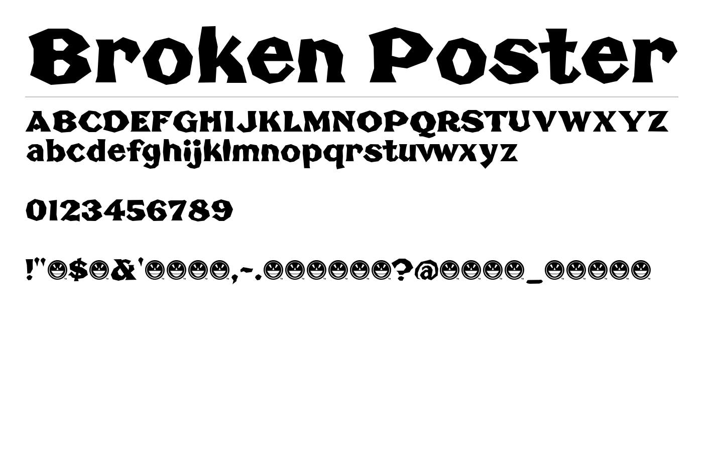 Broken Poster Font preview