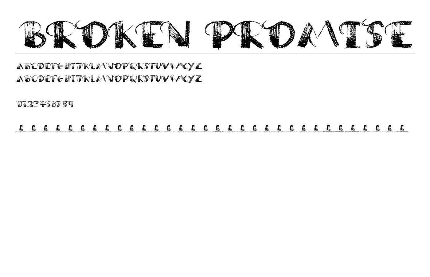Broken Promise Font preview