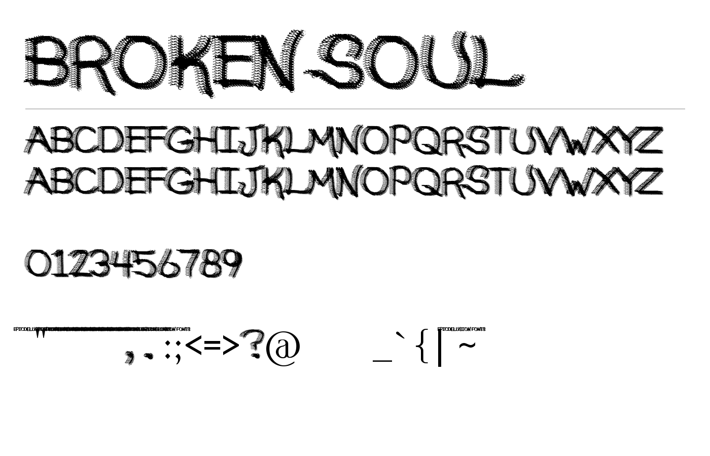 Broken Soul Font preview