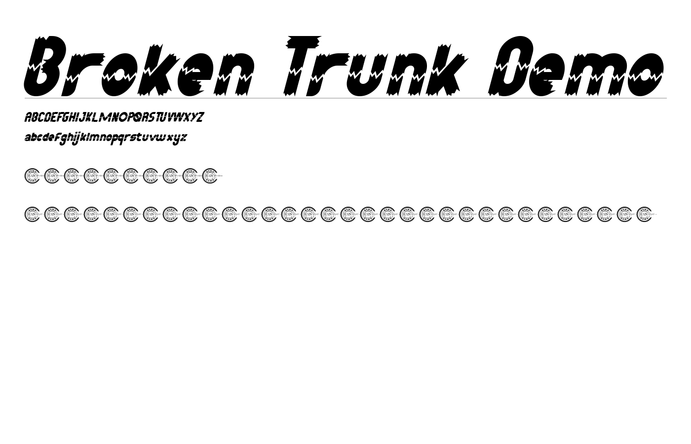 Broken Trunk Demo Font preview