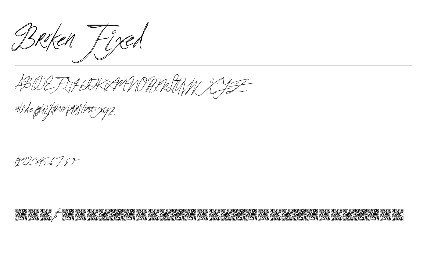 BrokenFixed Font preview