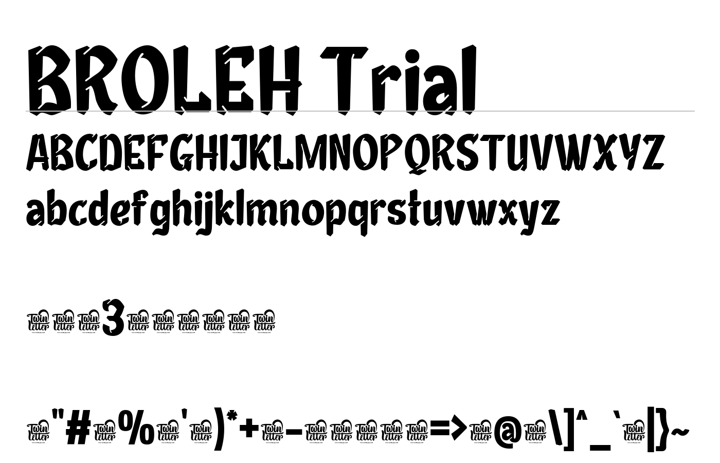 BROLEH Trial Font preview