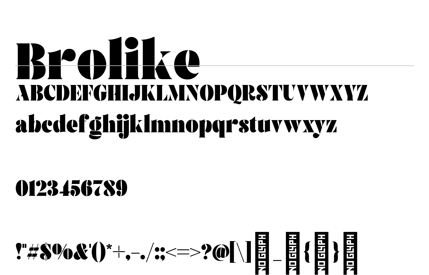Brolike Font preview