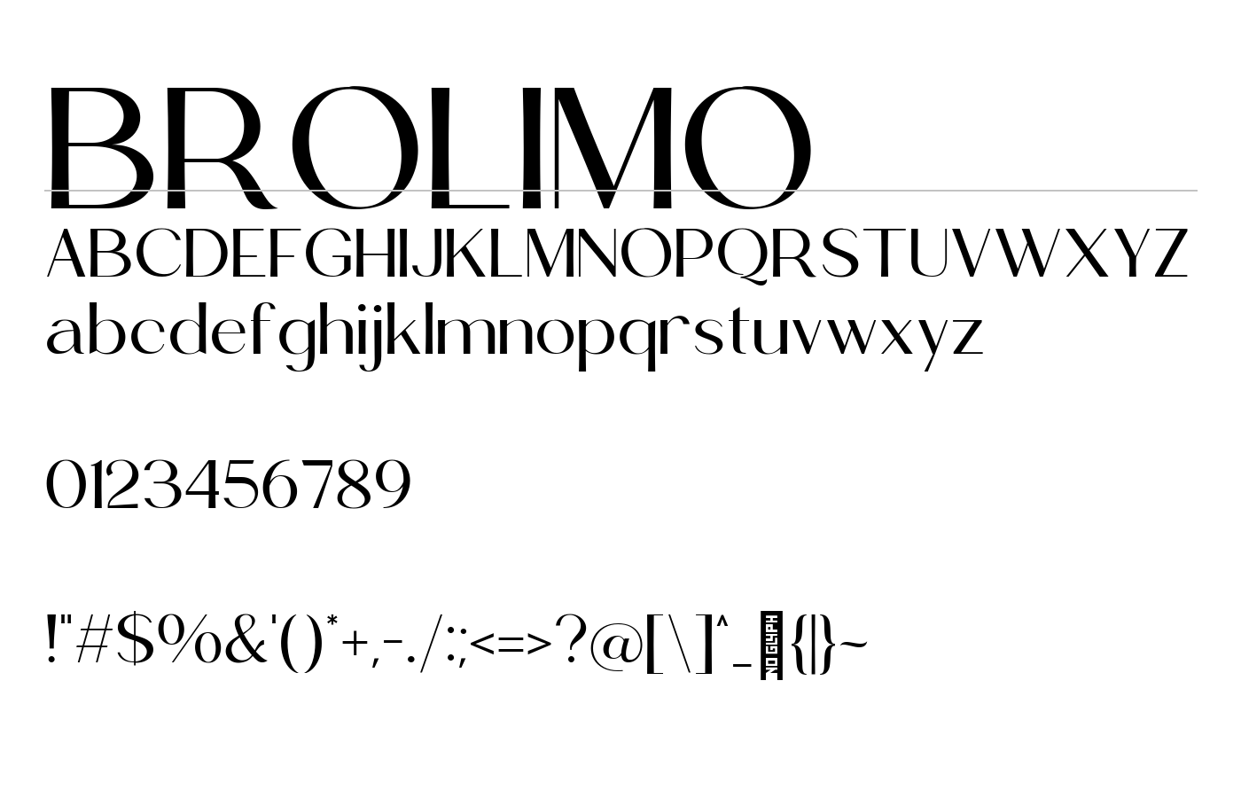 Brolimo Font preview