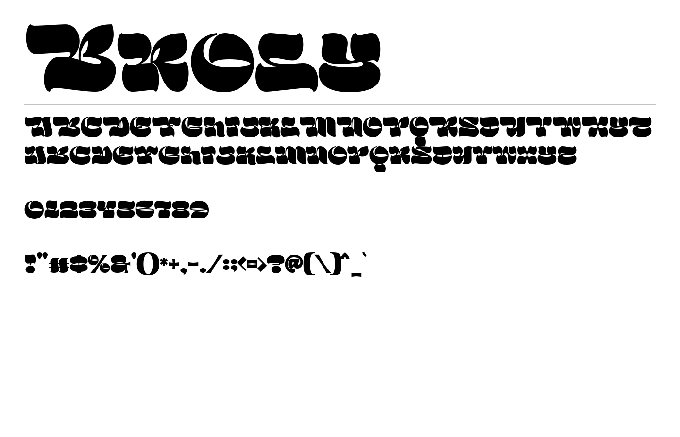 Broly Font preview
