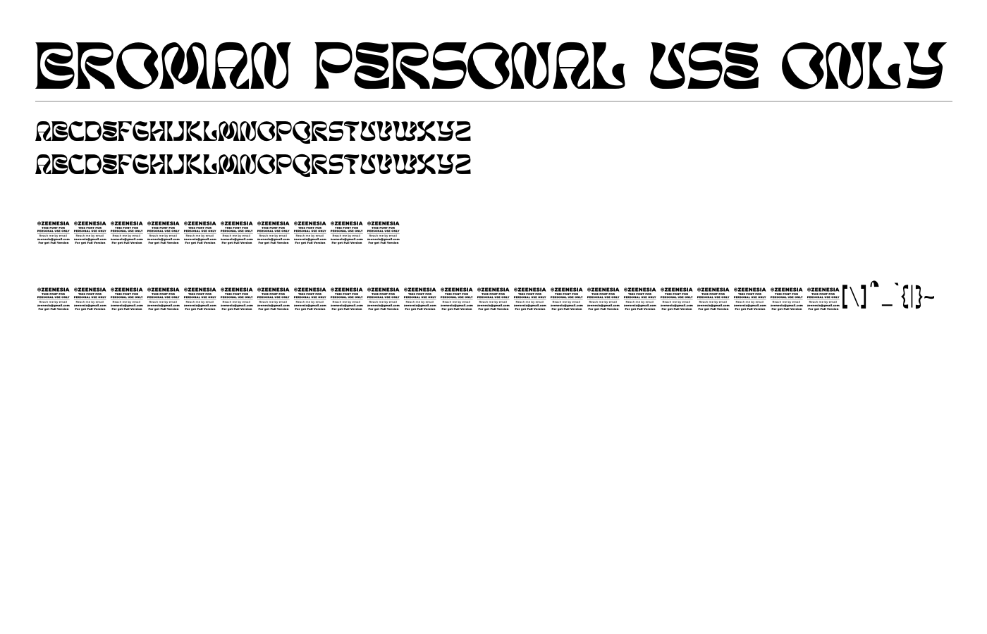 Broman Font preview