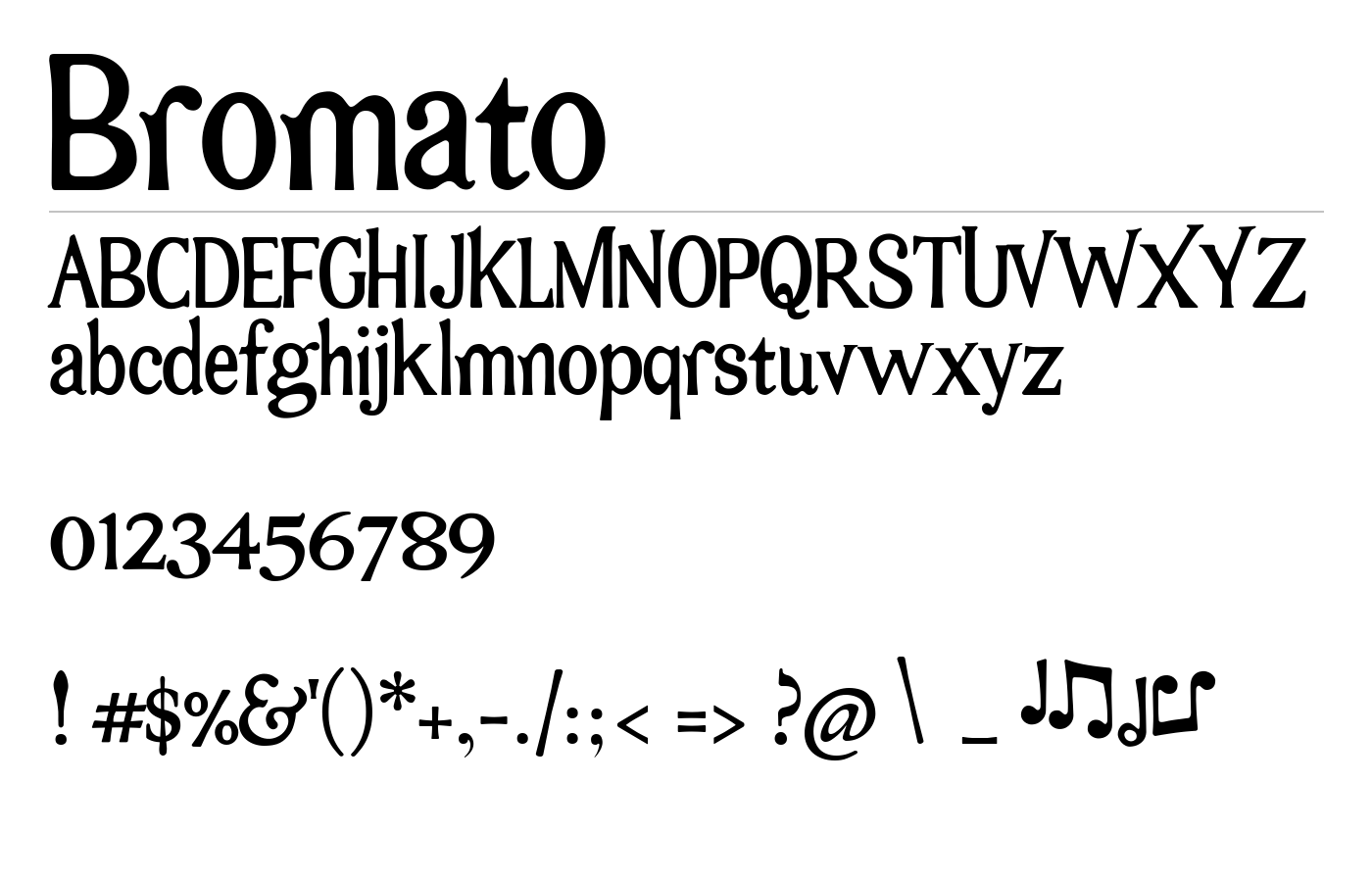 Bromato Font preview