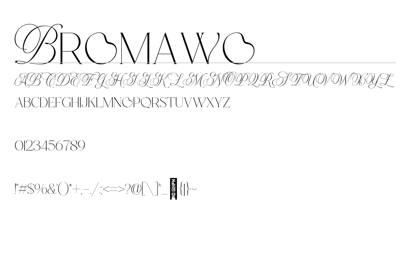 Bromawo Font preview