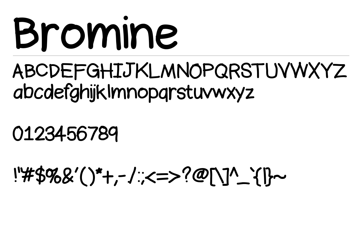Bromine Font preview