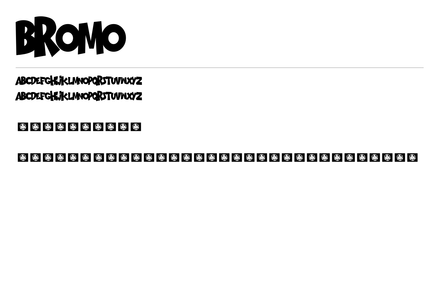 BROMO Font preview