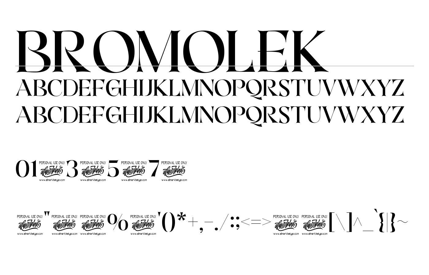 Bromolek Font preview
