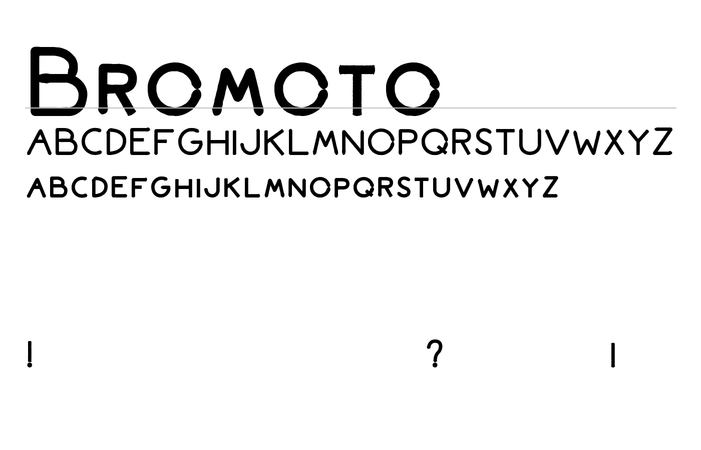 Bromoto Font preview