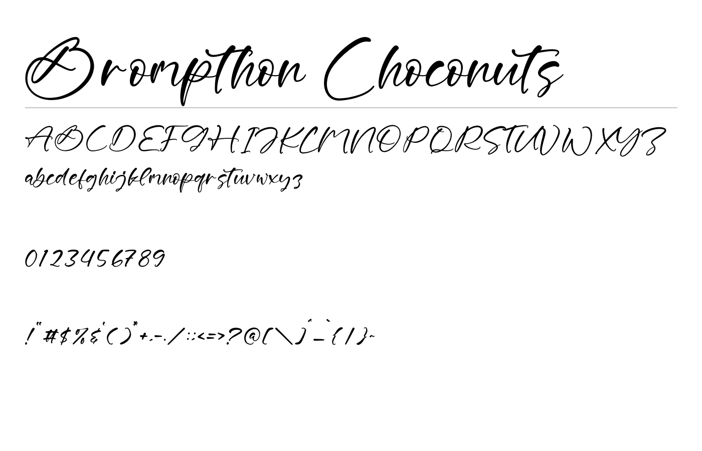Brompthon Choconuts Font preview