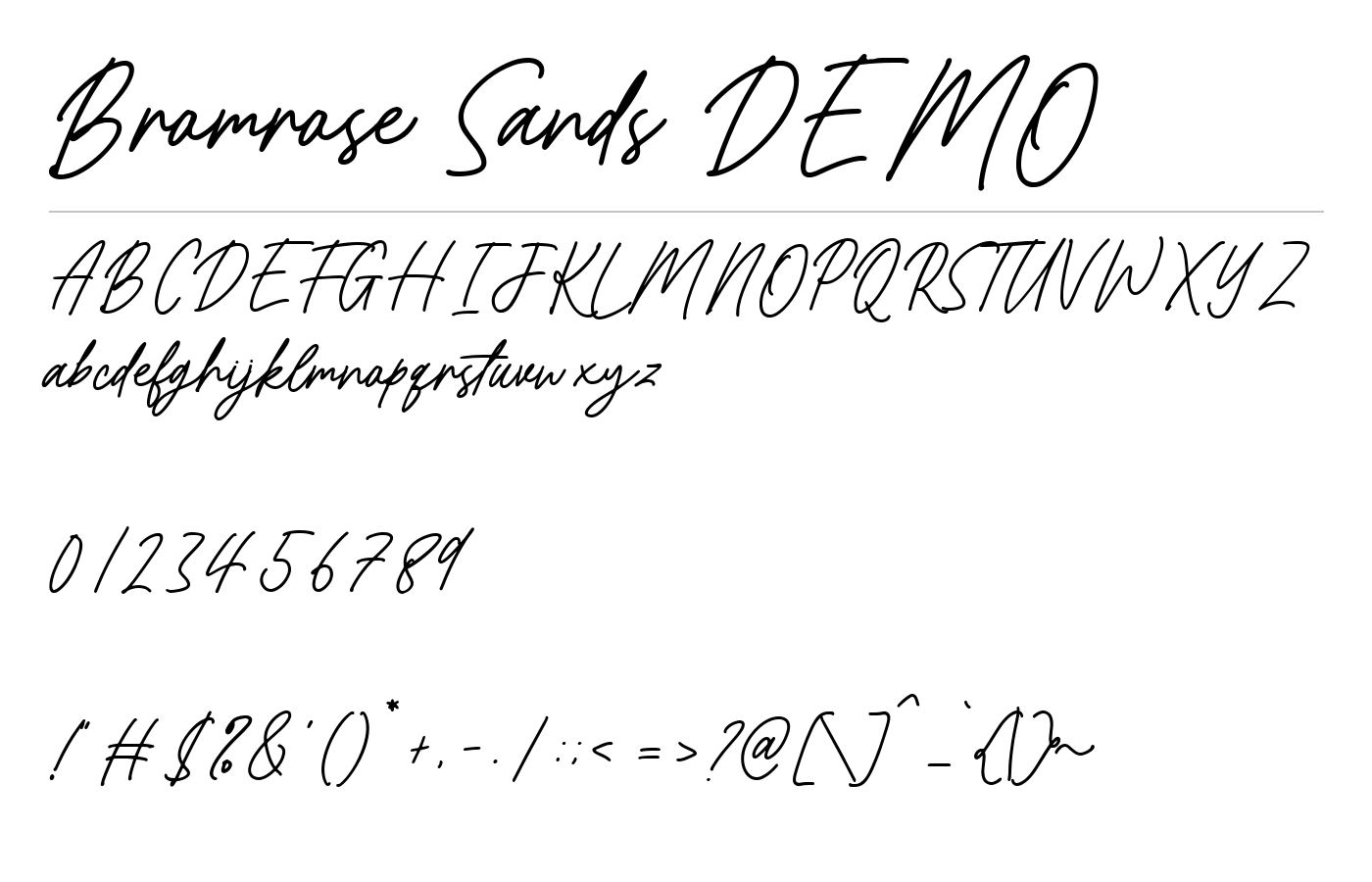 Bromrose Sands DEMO Font preview