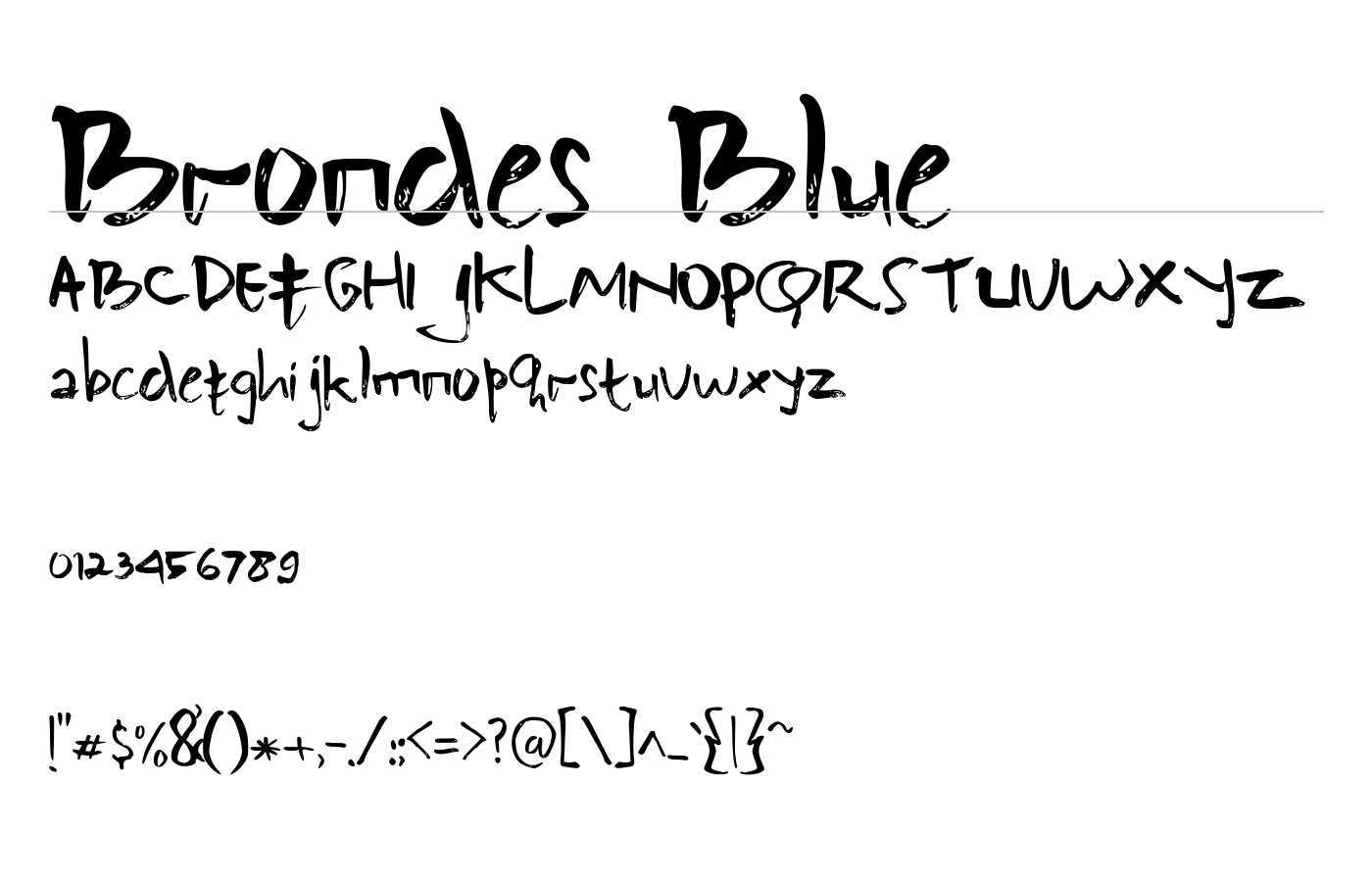 Brondes Blue Font preview