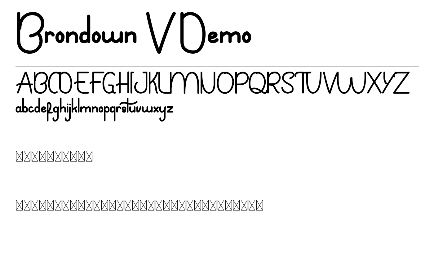 Brondown V Demo Font preview