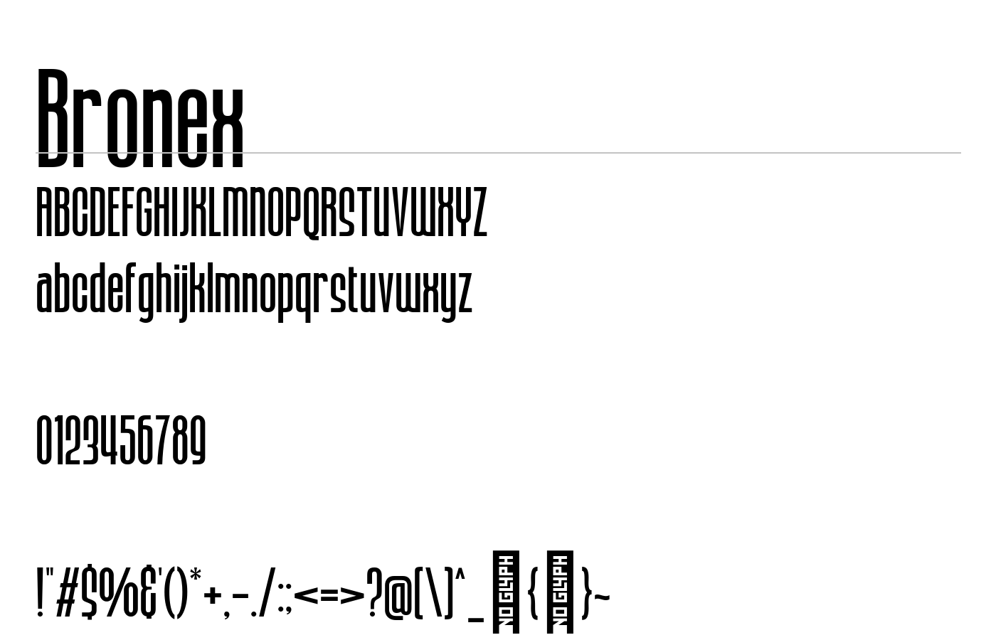 Bronex Font preview