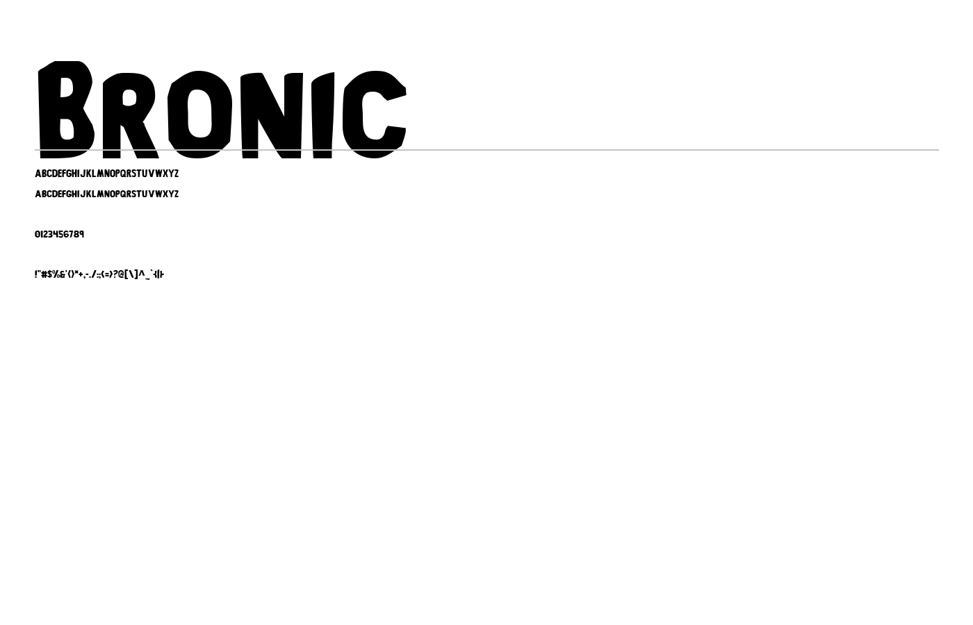 Bronic Font preview