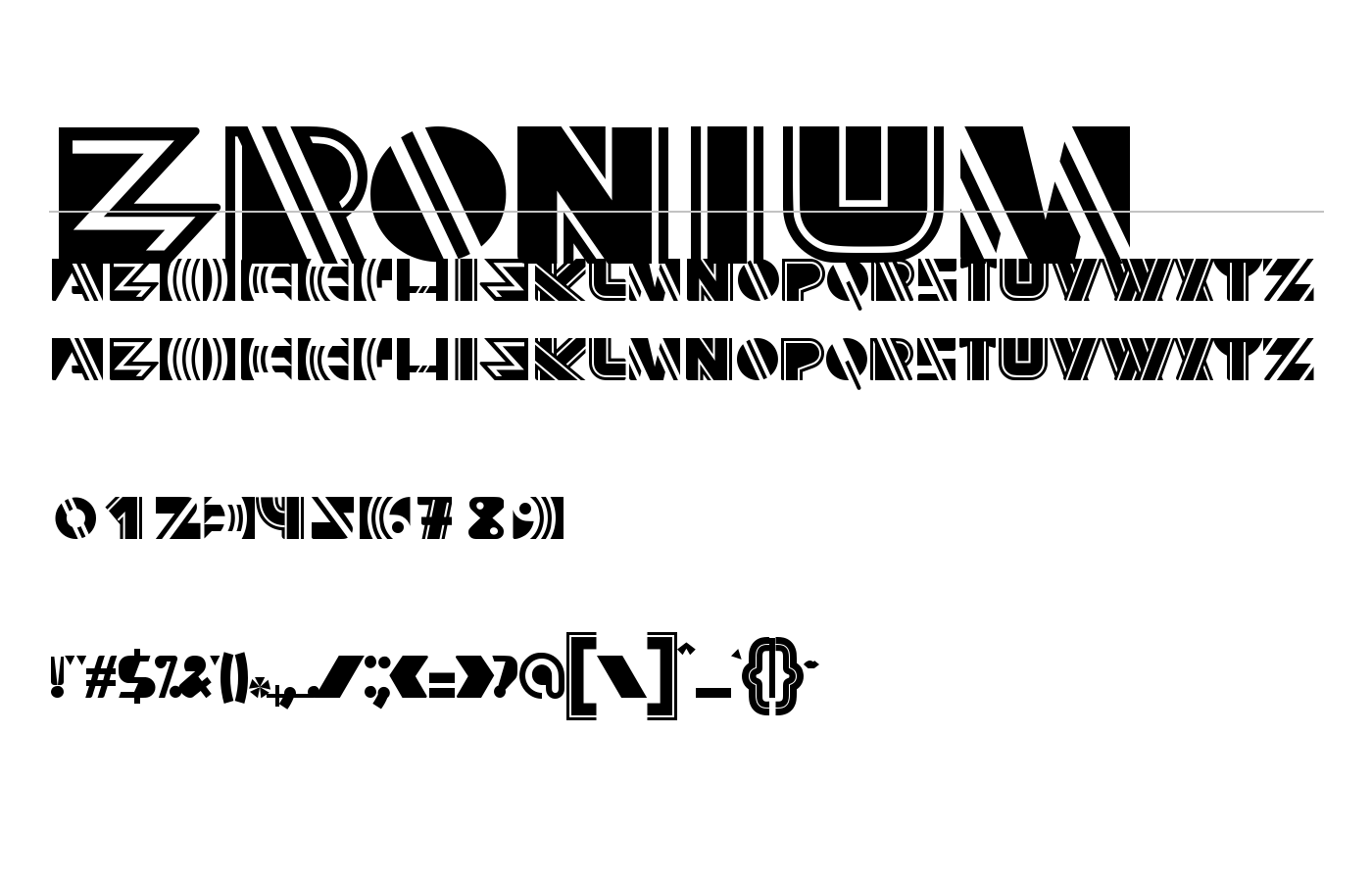 Bronium Font preview
