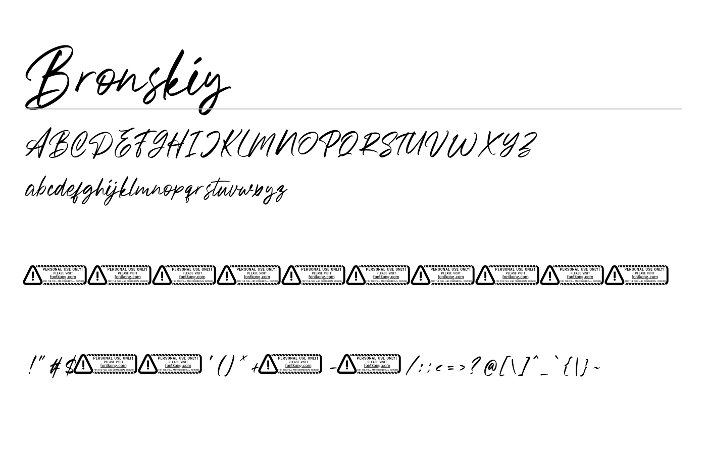 Bronskiy Font preview