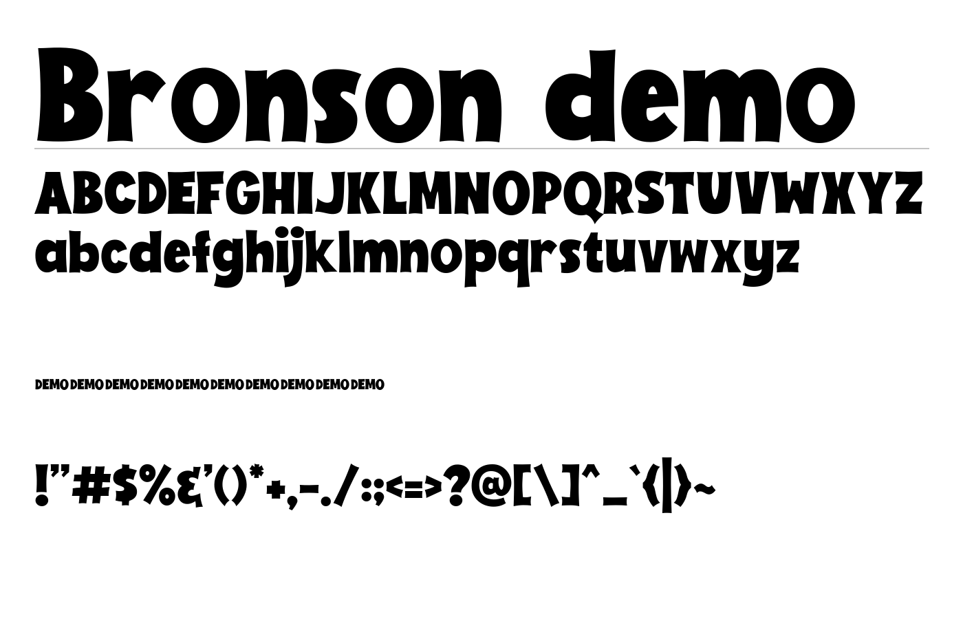 Bronson Font preview