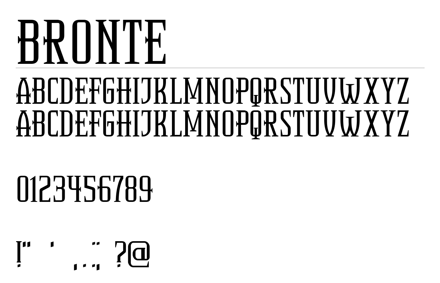 Bronte Font preview
