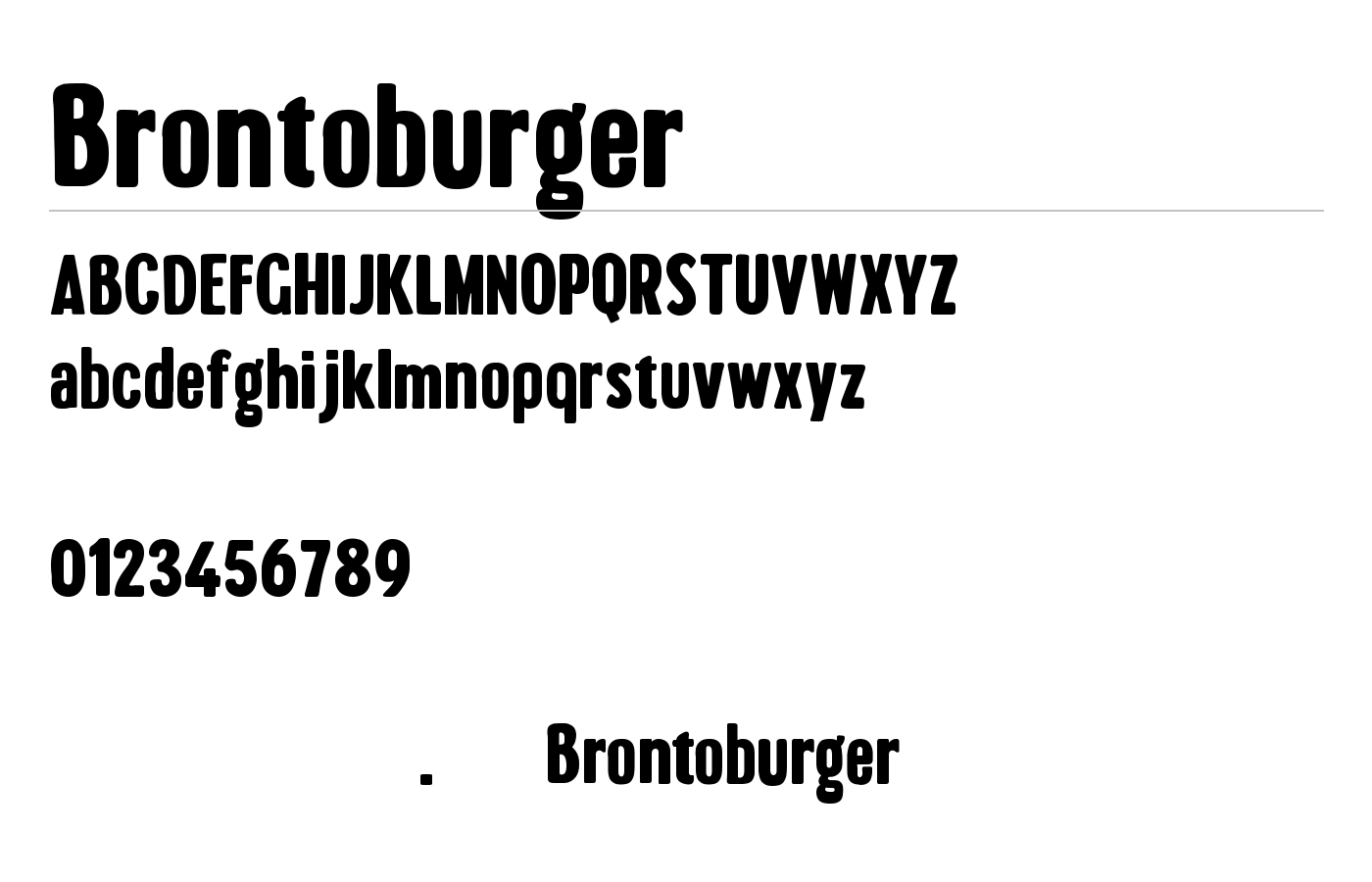 Brontoburger Font preview
