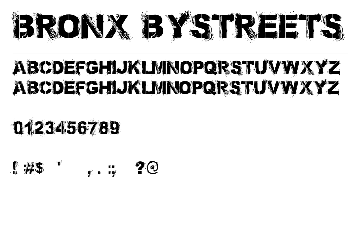 Bronx Bystreets Font preview