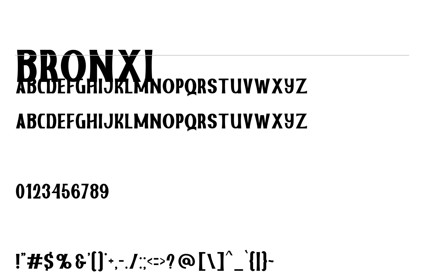 Bronxi Font preview