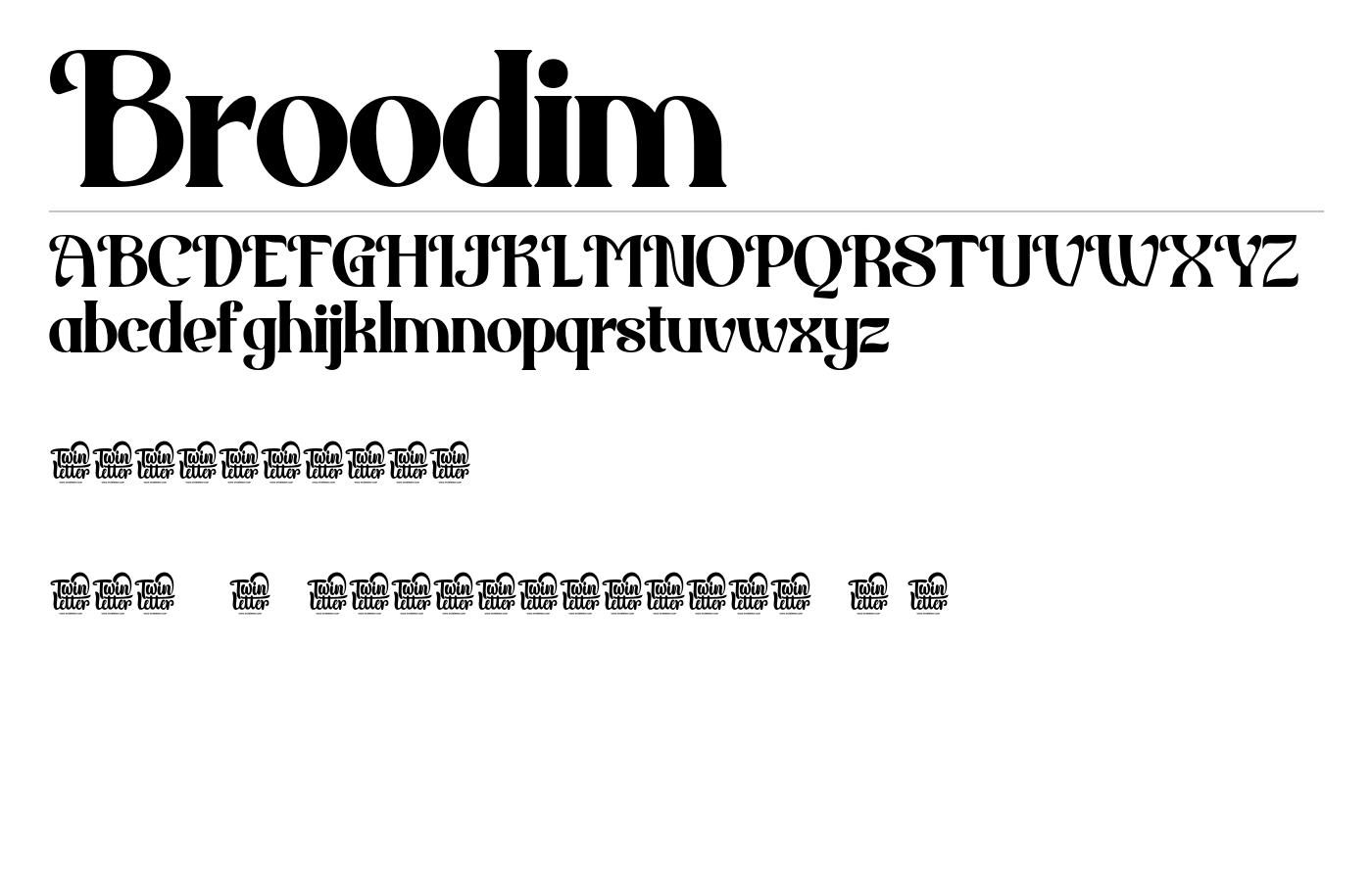 Broodim Font preview