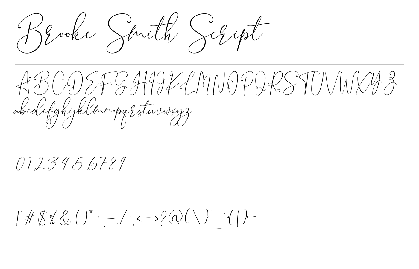 Brooke Smith Script Font preview