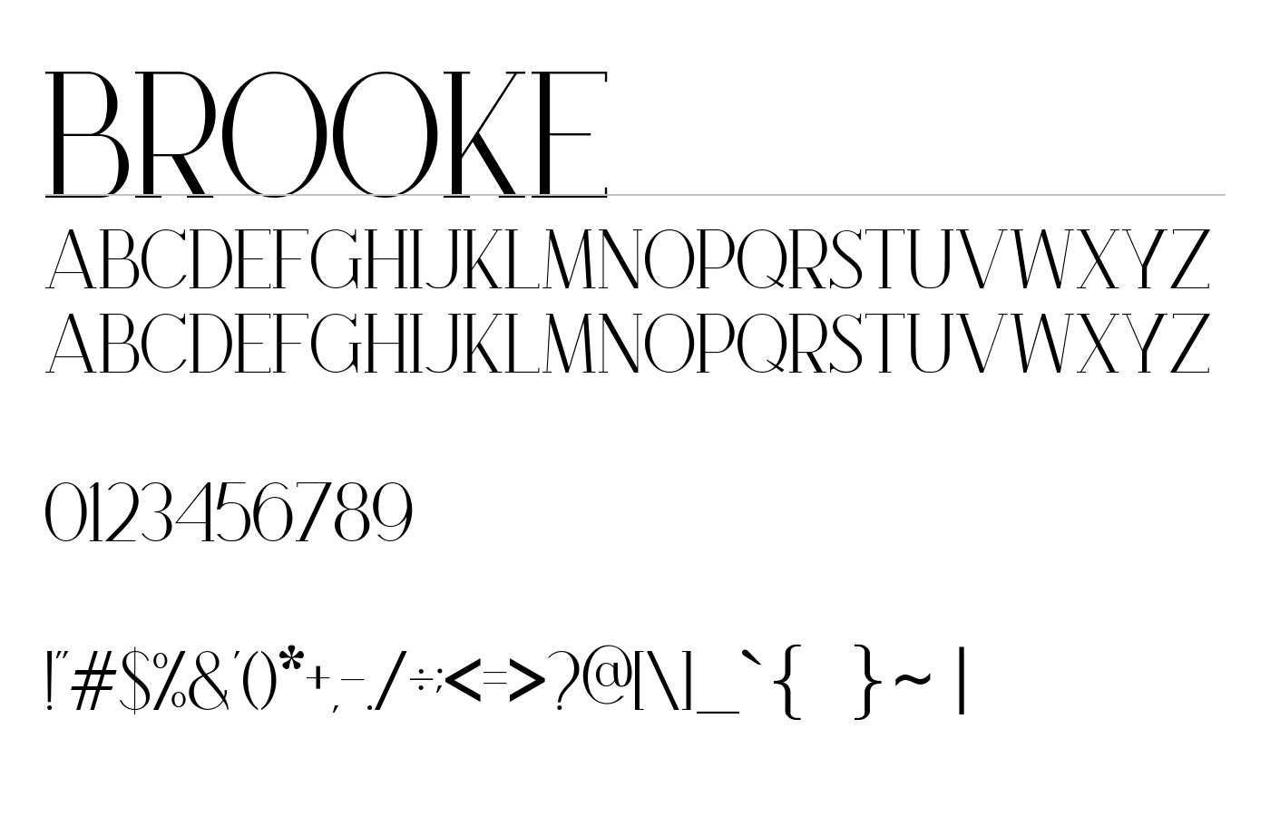 Brooke Font preview