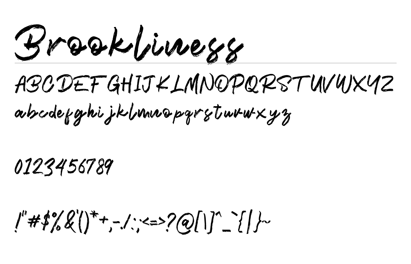 Brookliness Font preview