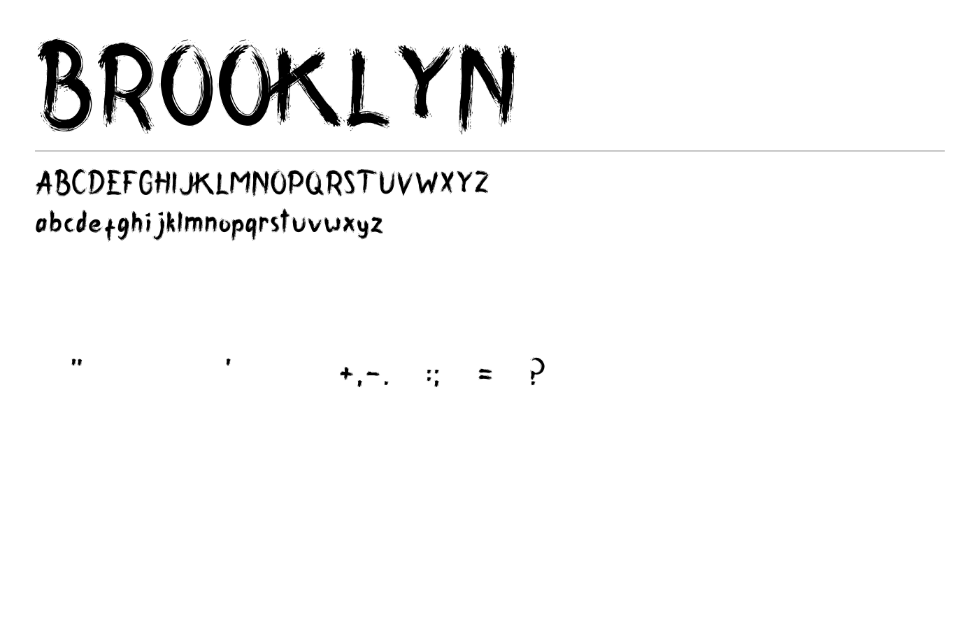 BROOKLYN Font preview