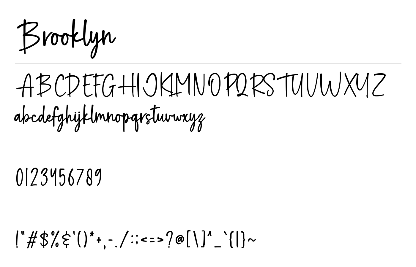 Brooklyn Font preview