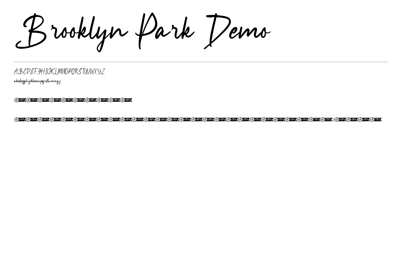 Brooklyn Park Demo Font preview