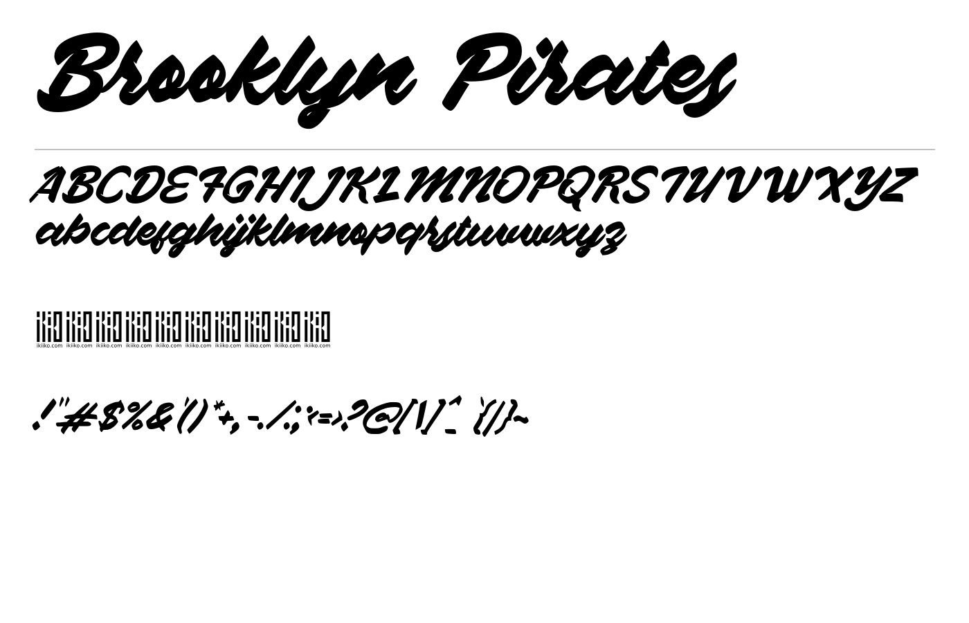 Brooklyn Pirates Fre Font preview